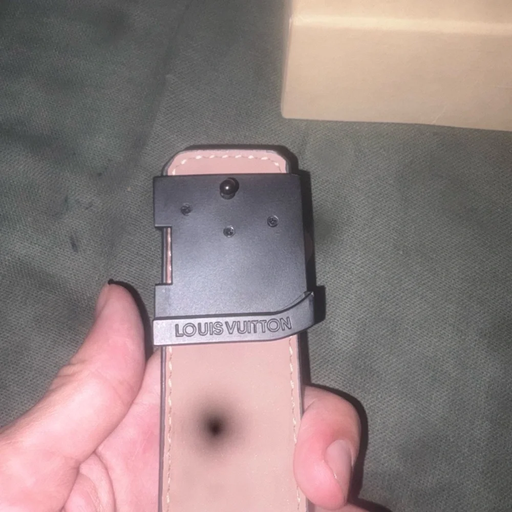 Louis Vuitton Damier Graphite Belt with Matte Black LV Buckle
